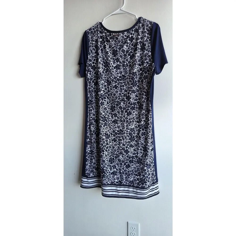 Michael Kors Floral  Stretchy Sexy Preppy Y2K Dress XL Boho Coastal Resortwear
